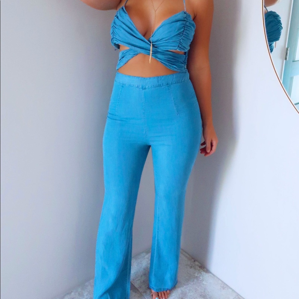 Chambray jumpsuit